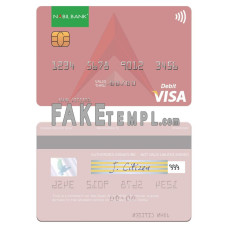 Nepal Nabil bank fake visa debit card photoshop template PSD