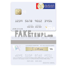 Nepal Rastriya Banijya Bank (RBB) fake visa debit card photoshop template PSD