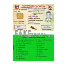 Nepal fake driving license photoshop template PSD