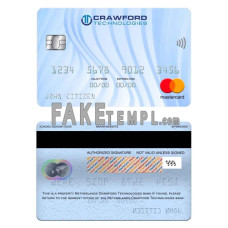 Netherlands (Holland) Crawford Technologies bank fake mastercard photoshop template PSD