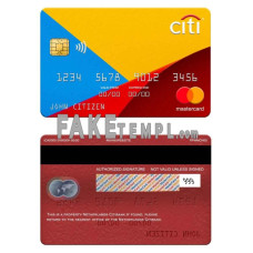 Netherlands Citibank fake mastercard photoshop template PSD