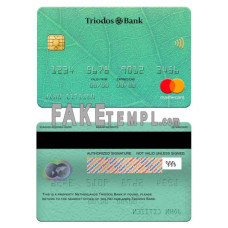 Netherlands Triodos bank fake mastercard photoshop template PSD