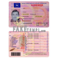 Netherlands fake driving license photoshop template PSD