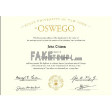 New York State University of New York at Oswego University fake diploma photoshop template PSD