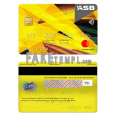 New Zealand ASB bank fake mastercard photoshop template PSD