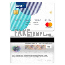 New Zealand BNZ Greymouth bank mastercard hotoshop template in PSD