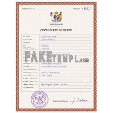 New Zealand fake vital record death photoshop certificate PSD