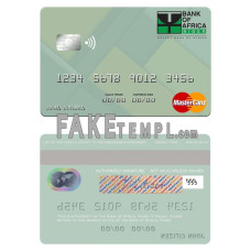 Niger Bank of Africa fake mastercard photoshop template PSD