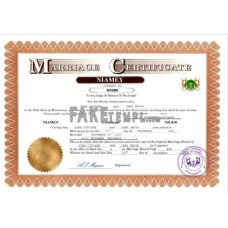 Niger fake marriage certificate Word and PDF template