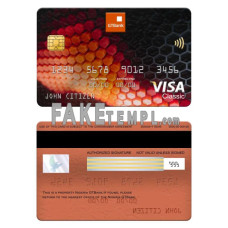 Nigeria GTBank fake visa classic card photoshop template PSD