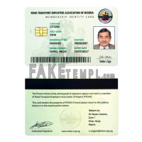 Nigeria fake identity card photoshop template PSD 