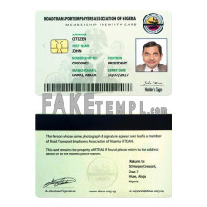 Nigeria fake identity card photoshop template PSD 