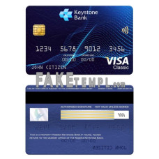 Nigeria Keystone bank fake visa classic card photoshop template PSD