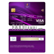 Nigeria Polaris bank fake visa classic card photoshop template PSD