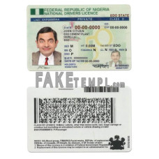 Nigeria fake driving license photoshop template PSD