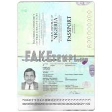 Nigeria fake passport photoshop template PSD, (2019 – present)