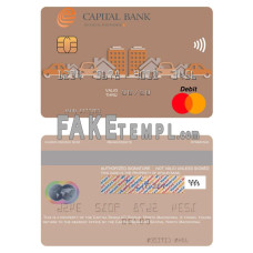 North Macedonia Capital Banka AD Skopje fake mastercard photoshop template PSD