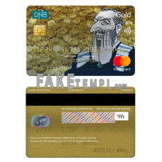 Norway DNB bank fake mastercard gold photoshop template PSD