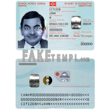 Norway fake identity card photoshop template PSD 