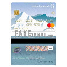 Norway Luster Sparebank fake mastercard photoshop template PSD