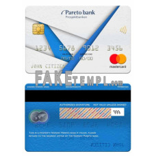 Norway Pareto bank fake mastercard photoshop template PSD