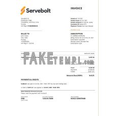 Norway Servebolt high performance hosting company fake Invoice Word and PDF template