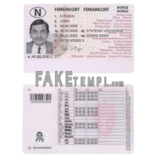 Norway fake driving license photoshop template PSD