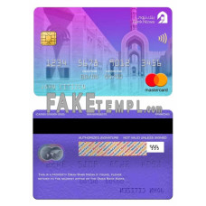 Oman bank Nizwa fake mastercard photoshop template PSD