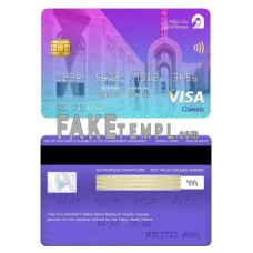 Oman bank Nizwa fake visa classic card photoshop template PSD