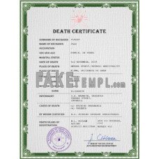 Oman fake vital record death photoshop certificate PSD