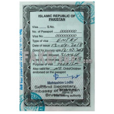 Pakistan fake entry visa photoshop template PSD