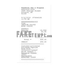 PASSMORE GAS & PROPANE fake payment receipt photoshop template PSD