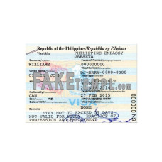 Philippines fake travel visa photoshop template PSD