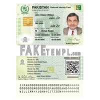 Pakistan fake identity card photoshop template PSD 