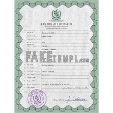 Pakistan fake vital record death photoshop certificate PSD