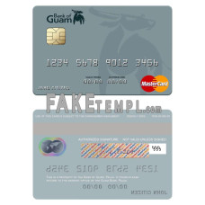 Palau Bank of Guam fake mastercard photoshop template PSD