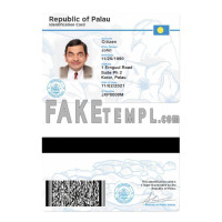 Palau fake identity card photoshop template PSD 