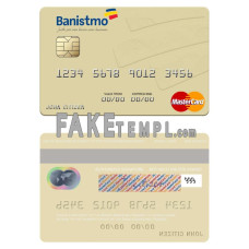 Panama Banco Banistmo fake mastercard photoshop template PSD