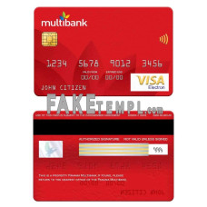 Panama Multibank fake mastercard photoshop template PSD