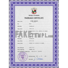 Panama fake marriage certificate photoshop template PSD 