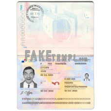 Panama fake passport photoshop template PSD