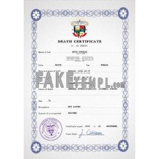 Panama fake vital record death photoshop certificate PSD