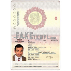 Papua fake passport photoshop template PSD