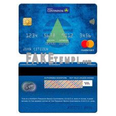 Paraguay Banco Continental S.A.E.C.A. bank fake mastercard photoshop template PSD