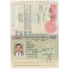 Paraguay fake passport photoshop template PSD