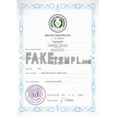 Paraguay fake vital record death photoshop certificate PSD