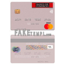 Peru Banco de Comercio fake mastercard credit card photoshop template PSD