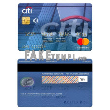 Peru Citibank fake mastercard photoshop template PSD