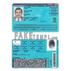 Peru fake identity card photoshop template PSD 