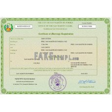 Peru fake marriage certificate Word and PDF template